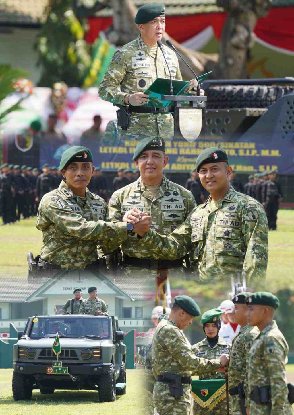 Pangdam V/Brawijaya Pimpin Sertijab Danyonif Raider 500 Sikatan Perkuat Profesionalisme Prajurit TNI AD