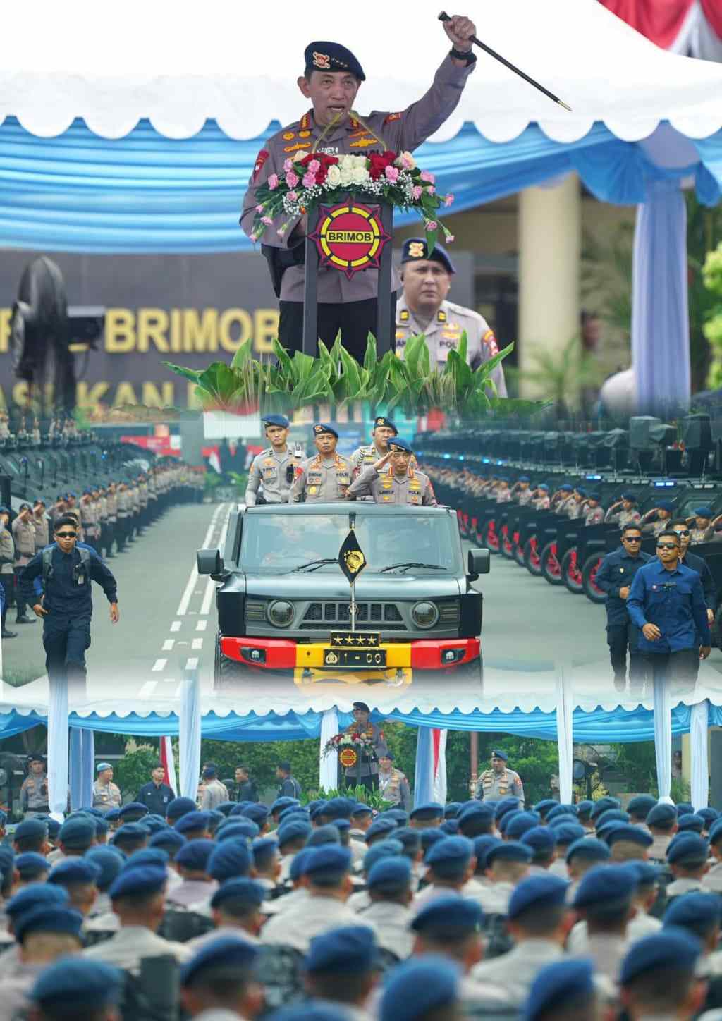 Kapolri Pimpin Apel dan Buka Rakernis Korps Brimob Polri Tahun 2026