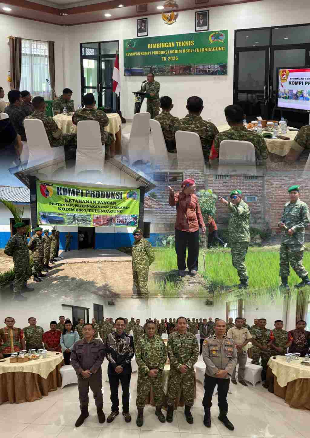 Kodim Tulungagung Terima Bimtek Pusterad, Perkuat Kesiapan Pembentukan Kompi Produksi