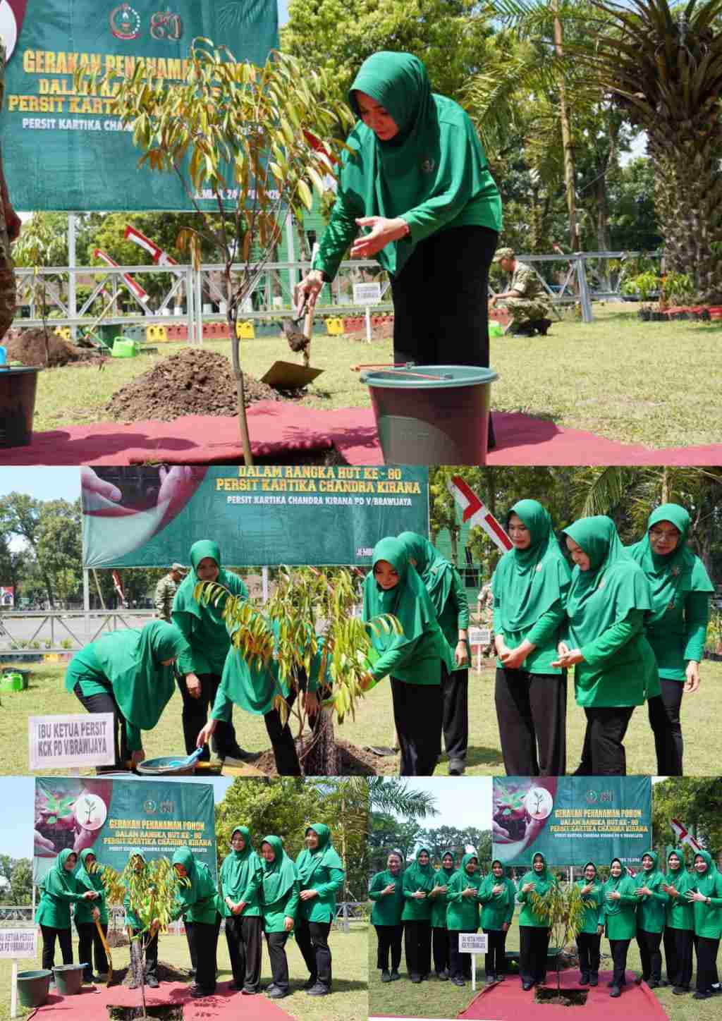 Ibu Ketua Persit KCK PD V Brawijaya Ibu Vira Rudy Saladin Hadiri Penutupan Dikmaba TNI AD 2026 di Jember