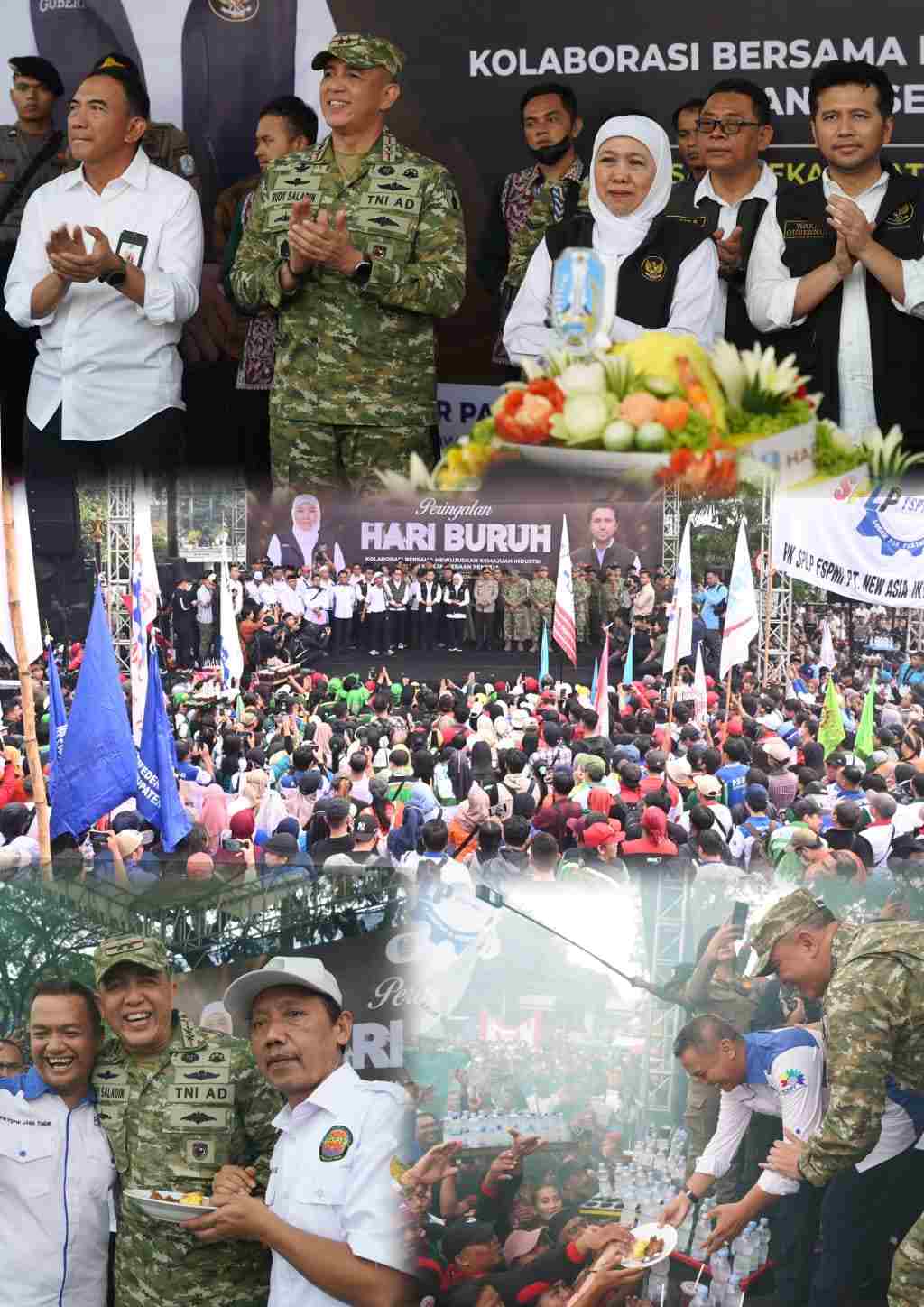 Pengamanan Aksi Mayday 2026 Jatim Berjalan Tertib Tuntutan Buruh Disampaikan Damai