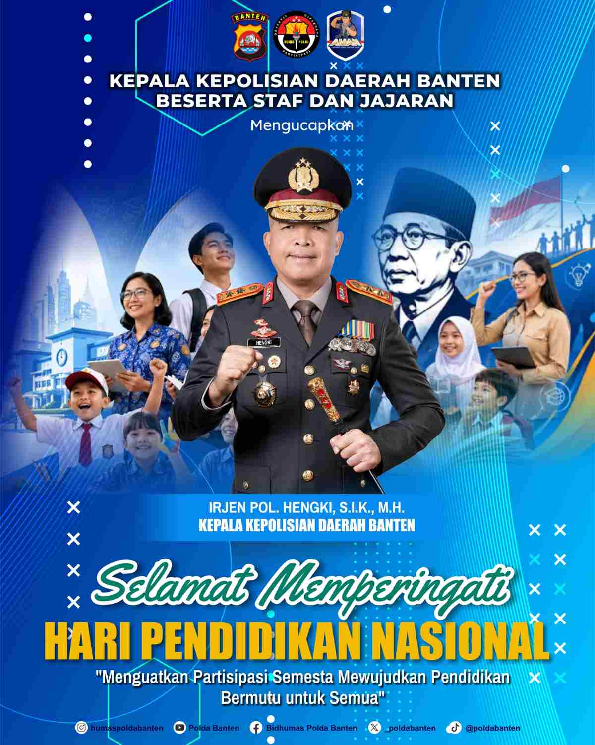 Polda Banten Ucapkan Selamat Hari Pendidikan Nasional, Perkuat Dukungan terhadap Pendidikan Berkualitas