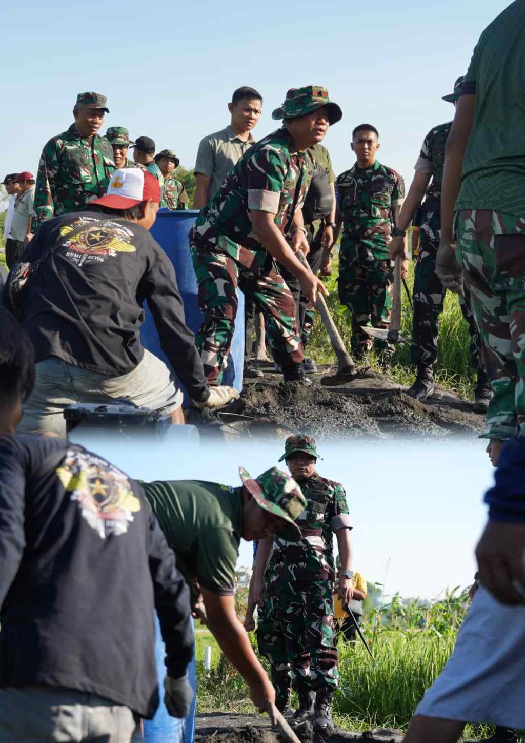 Danrem Tinjau TMMD, Turun Langsung Ajarkan Cara Membuat Adonan di Slempit