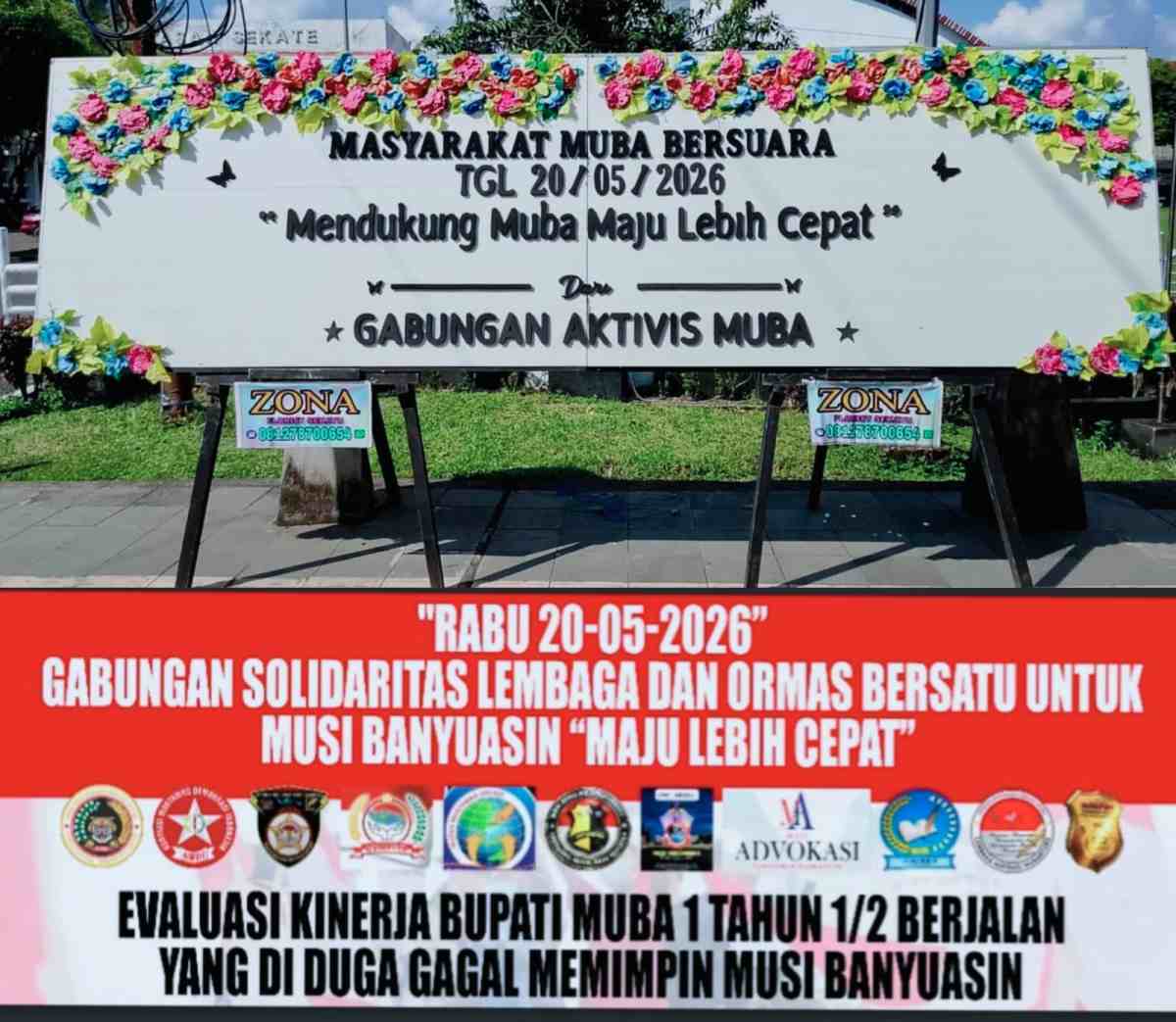 Gabungan Ormas, LSM, dan Insan Pers Musi Banyuasin Sampaikan Aspirasi, Gelar Aksi Damai di Sekayu