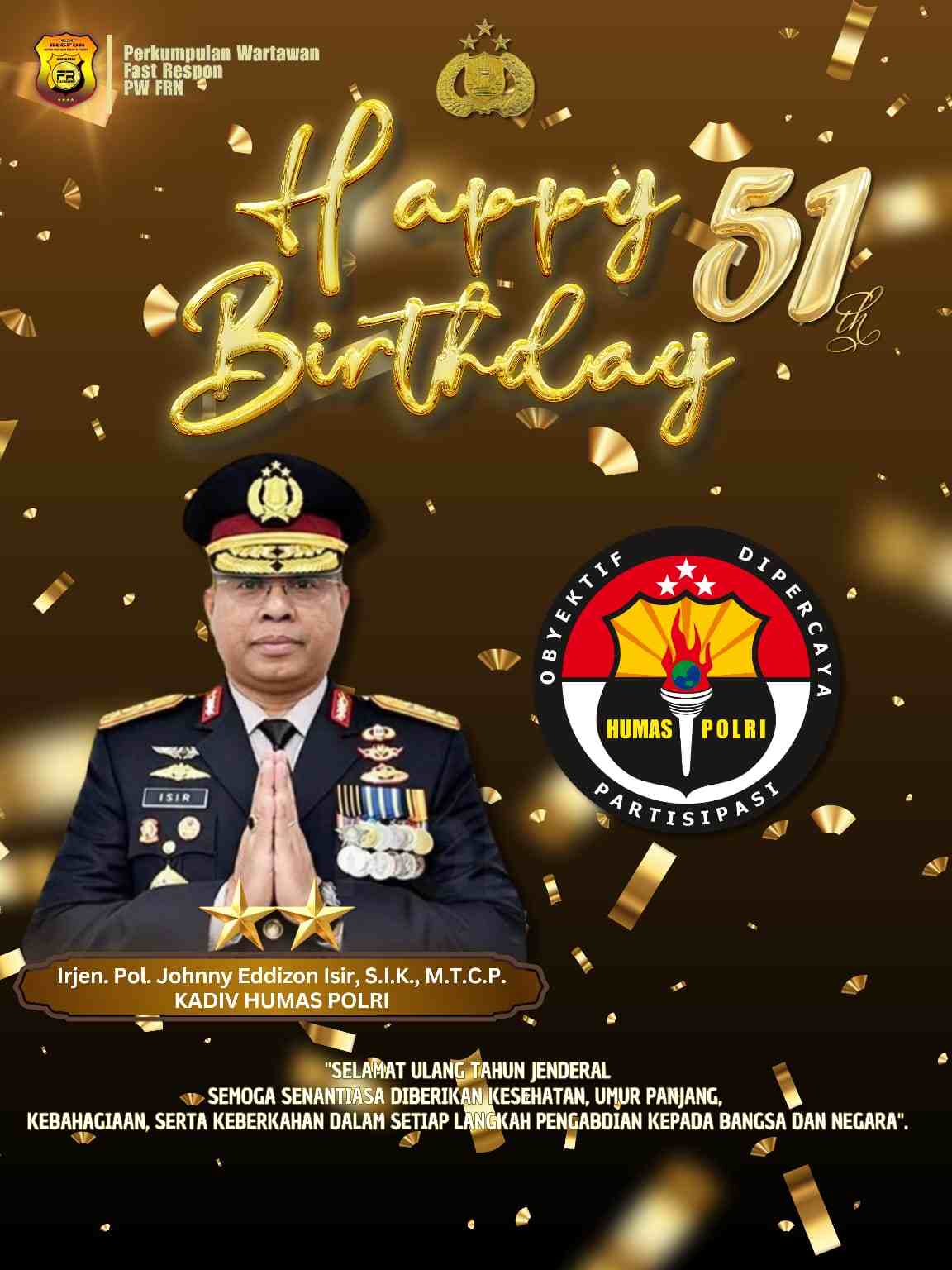 51 Tahun Menginspirasi Negeri: Dedikasi dan Keteladanan Kadivhumas Polri dalam Mengawal Informasi Publik